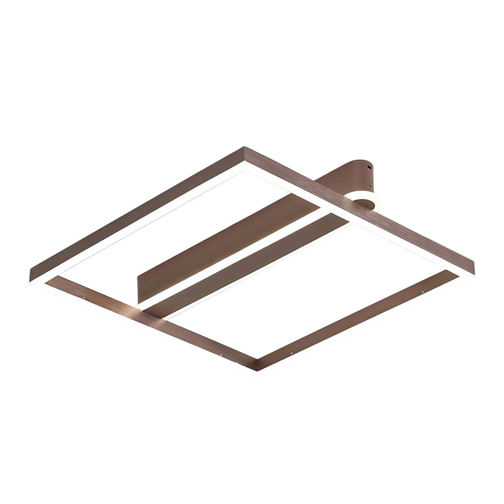 Square Double Frame LED Ceiling Light - Modern Nordic Design - Aluminum Fixture - Creative Lighting Solution