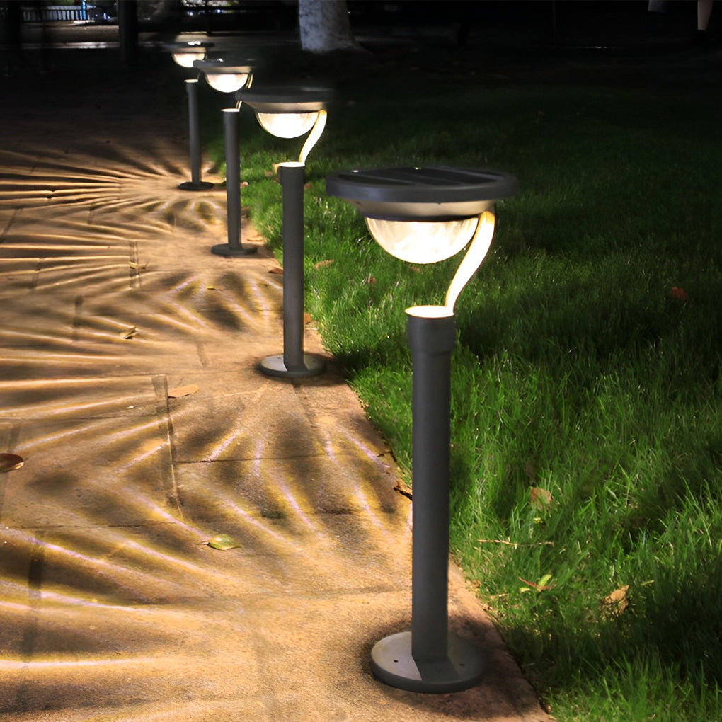 Modern Solar Lawn Lamp - Half-Sphere LED Outdoor Light