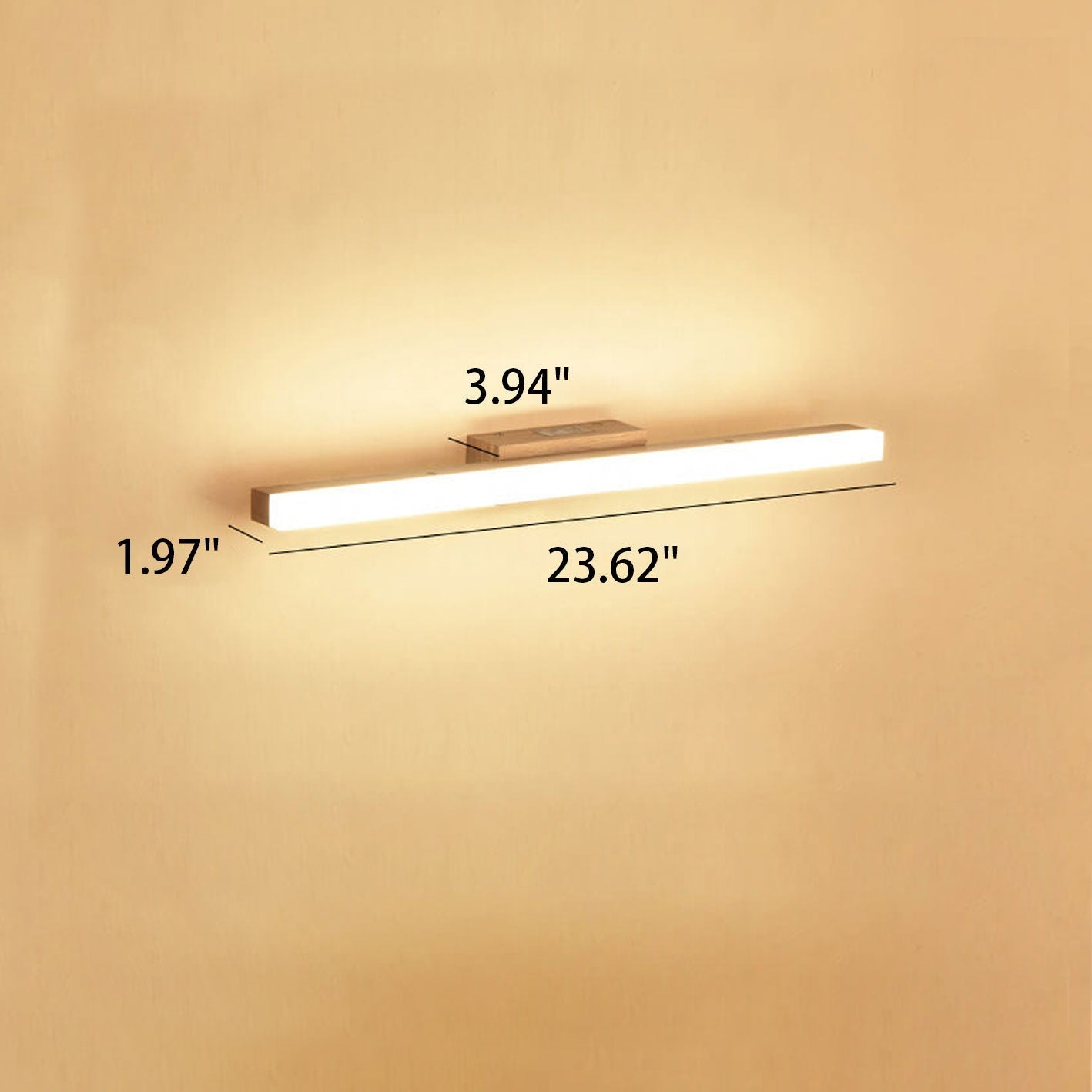 Nordic Minimalist Wooden LED Vanity Light Sconce - Modern Wall Lamp