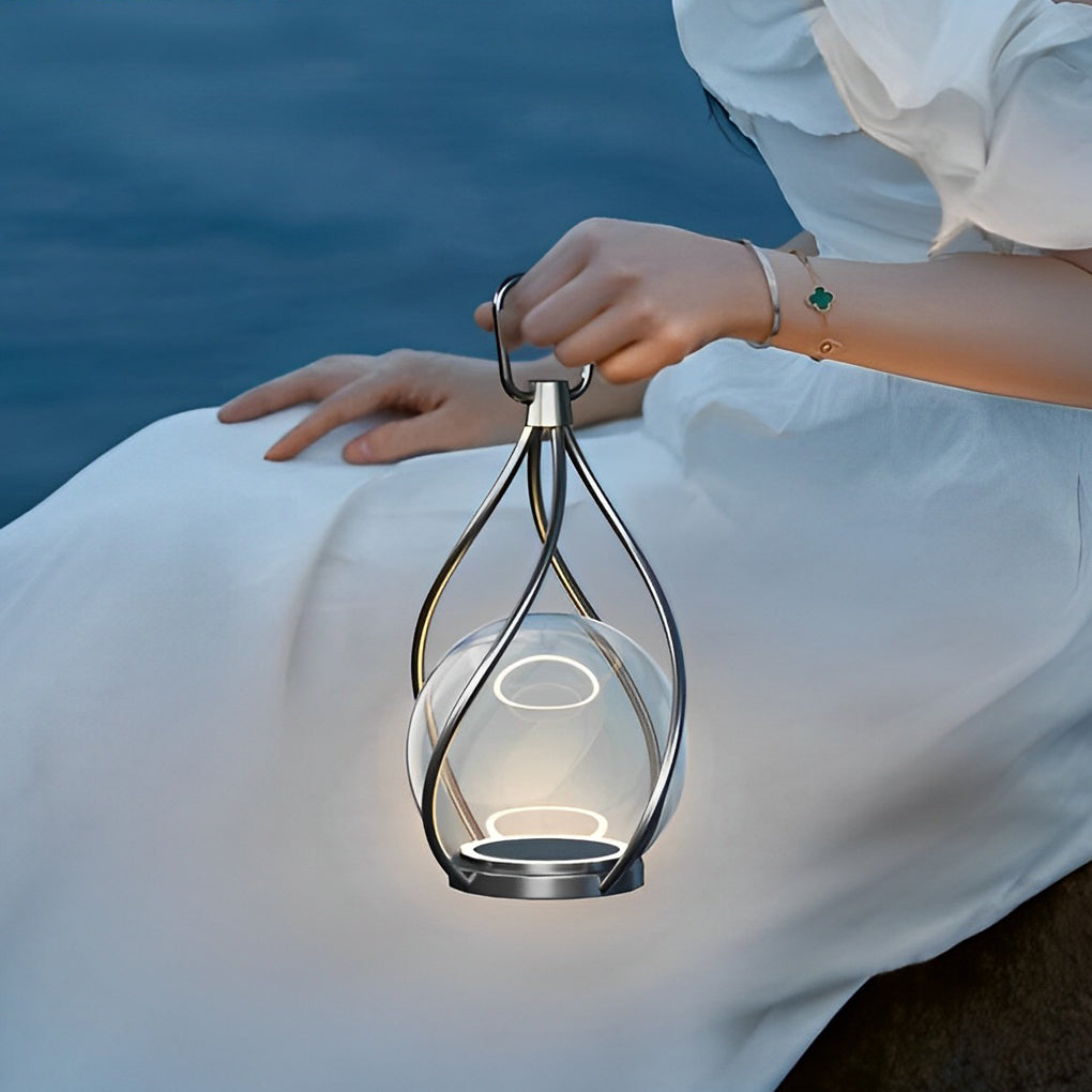 Portable Waterproof LED Night Light - USB Rechargeable Metal Design for Home & Outdoor Use
