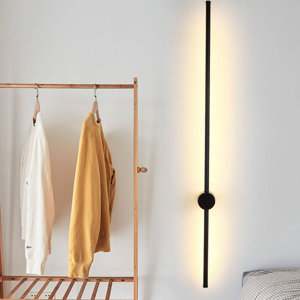 Minimalist Strip Aluminum LED Wall Sconce Lamp - Modern Lighting, Energy Efficient, Contemporary Decor, Adjustable Brightness, Easy Installation