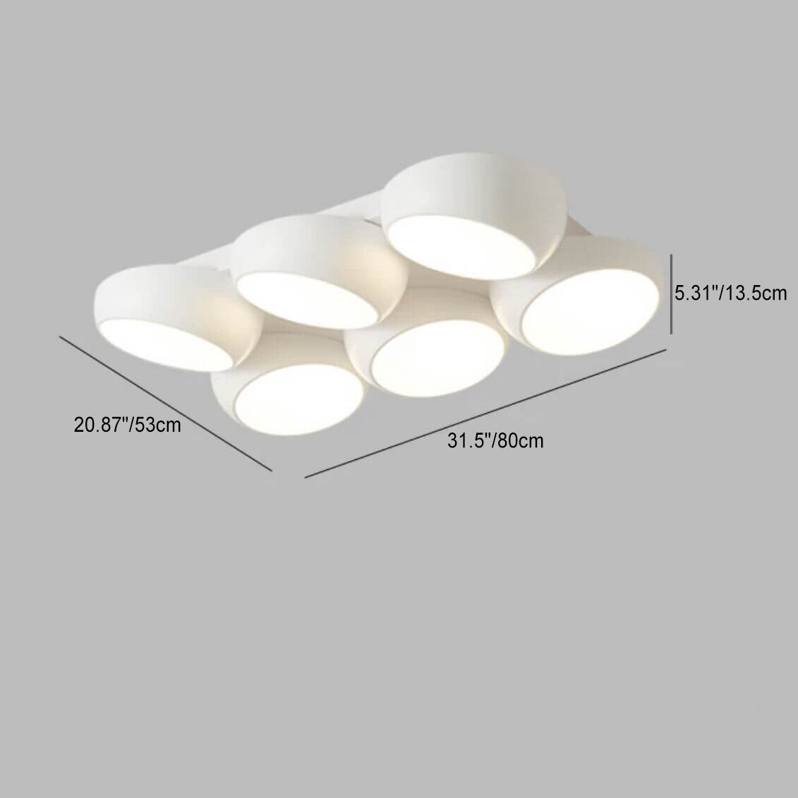 Scandinavian Modern Round LED Semi-Flush Mount Ceiling Light – Iron & Plastic Design