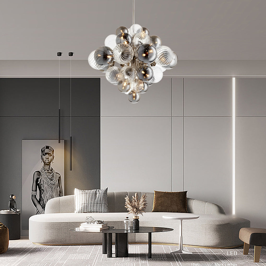 Glass Bubble LED Chandelier - Post-Modern Light Fixture for Creative Interiors