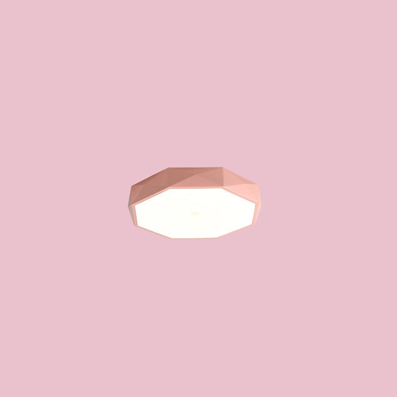 Contemporary Nordic Macaron Diamond Acrylic LED Ceiling Light for Living Room