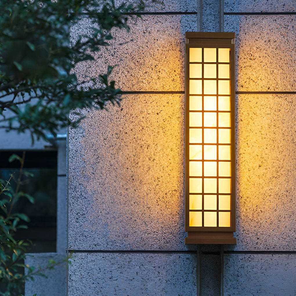 Black Outdoor Sconce Light - Classic Rectangle T5 Waterproof Fixture