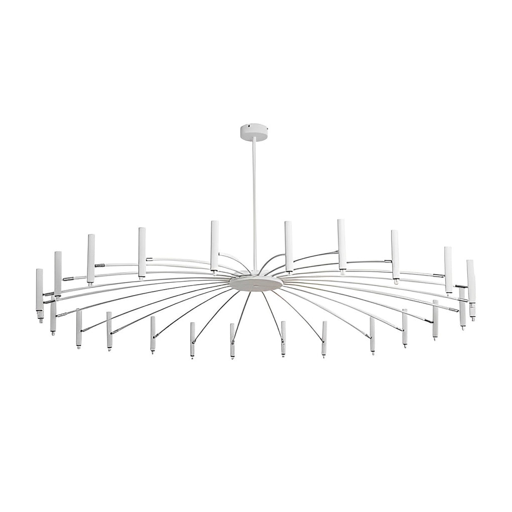 Adjustable Metal DIY Three-Step Dimming LED Chandelier - Modern Minimalist Lighting