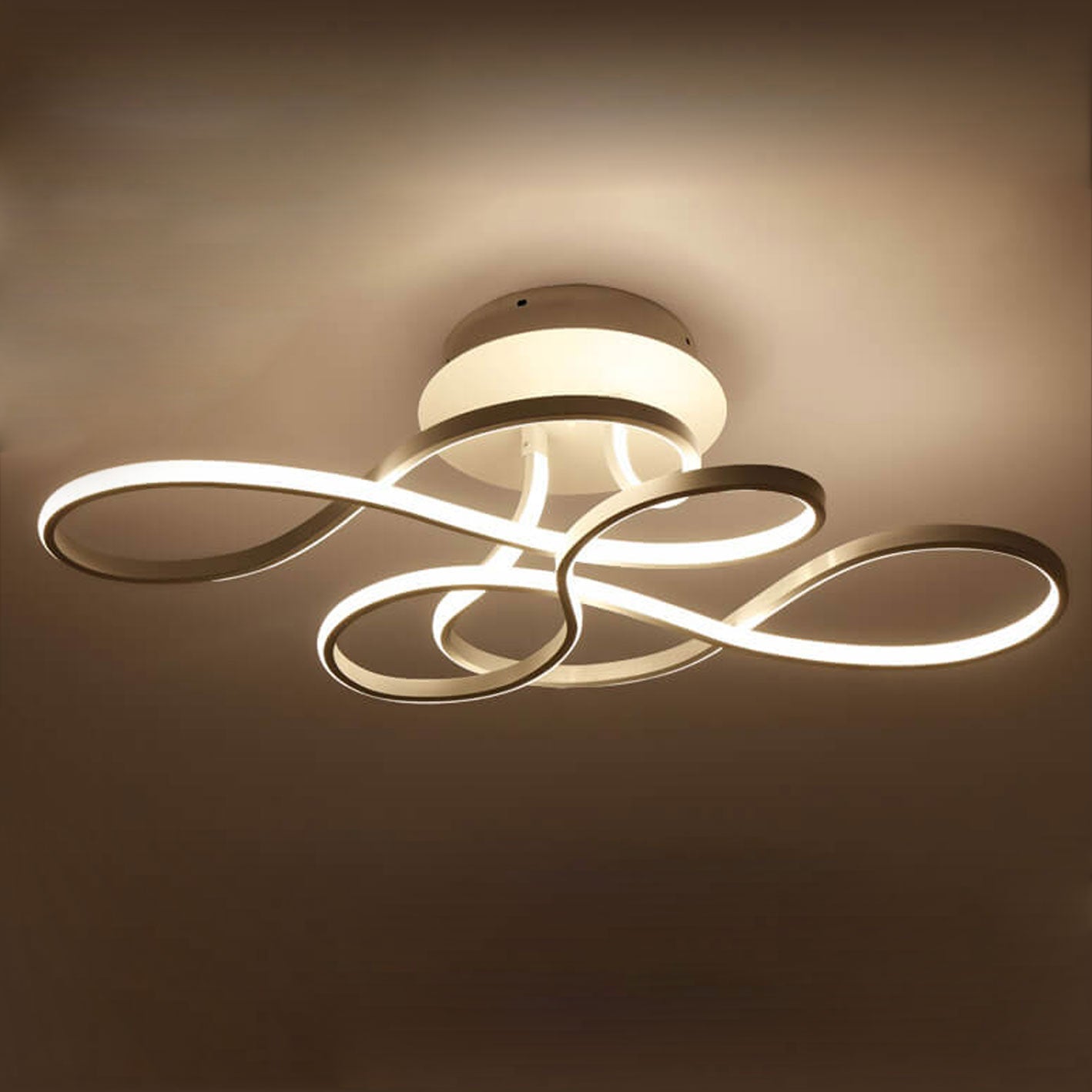 Modern Minimalist LED Flush Mount Ceiling Light - Aluminum & Acrylic Design