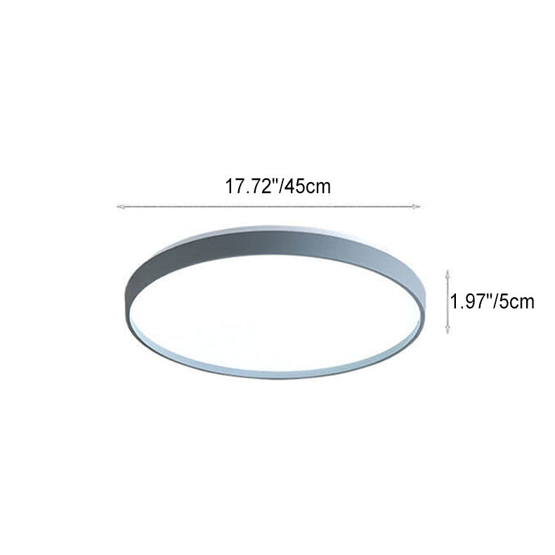 Modern Minimalist Round Acrylic LED Flush Mount Ceiling Light for Living Room & Bedroom