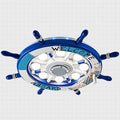 Cartoon Sailboat Helmsman LED Flush Mount Ceiling Light
