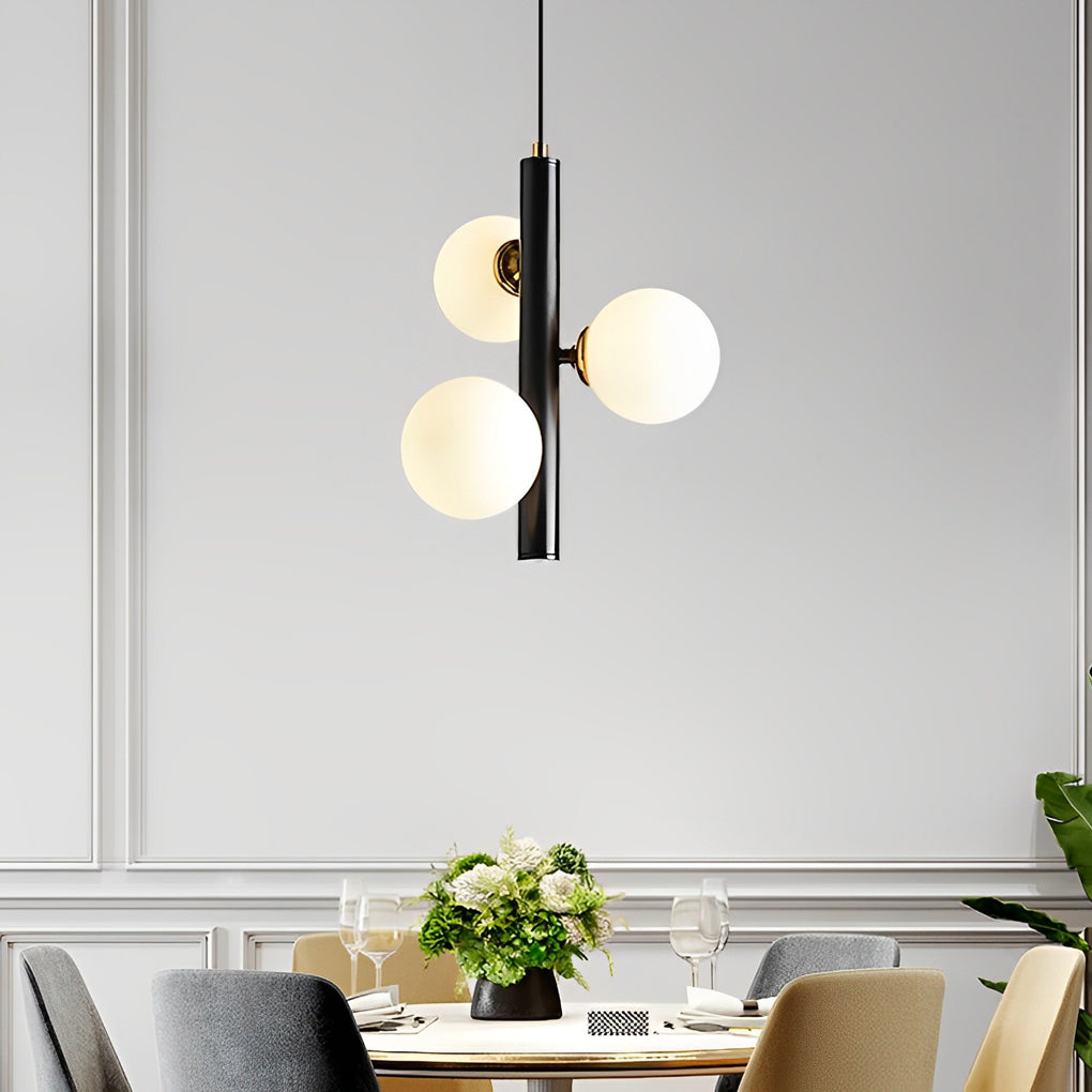 3 Glass Balls LED Nordic Chandelier Light for Dining Room