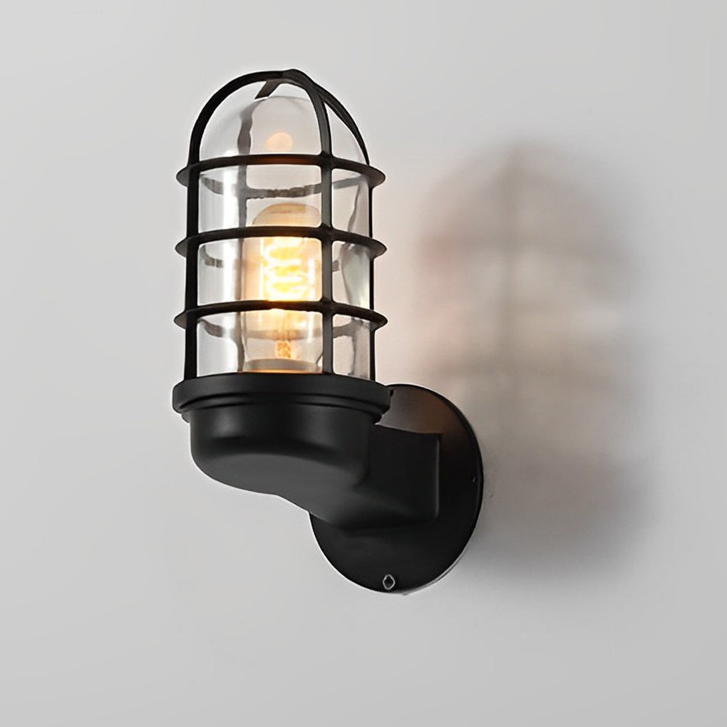 Retro Cage LED Wall Lamp Waterproof Outdoor American Style 4W