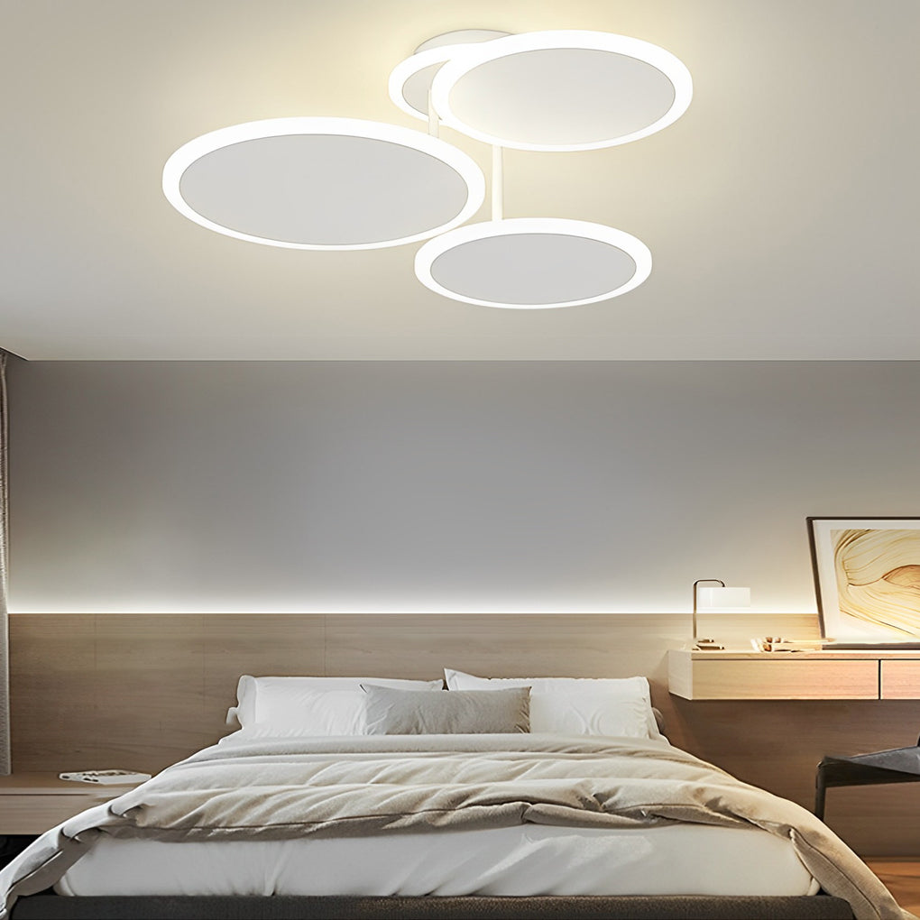 Nordic 2/3/6 Round Three Step Dimming LED Ceiling Light Fixture - Matte White Design