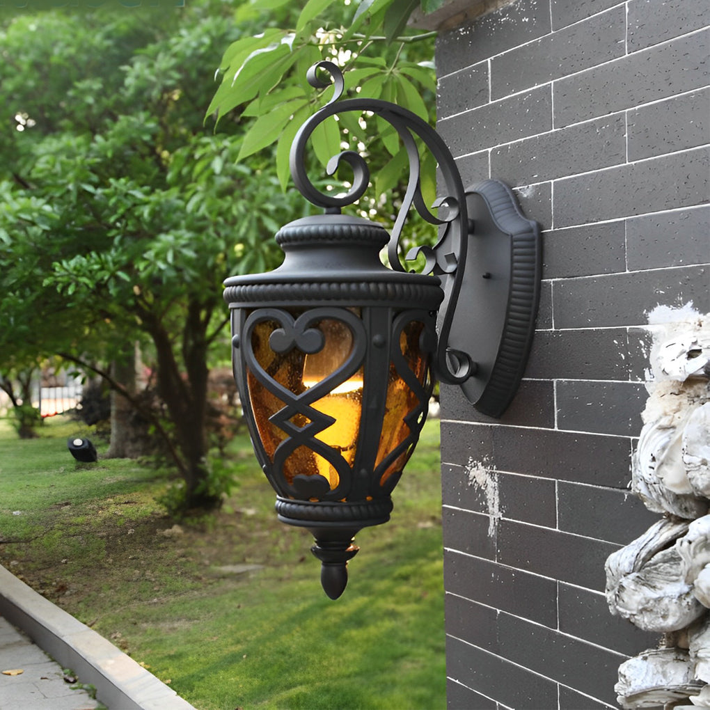 Retro Die-Cast Aluminum Waterproof Outdoor Wall Light Fixture