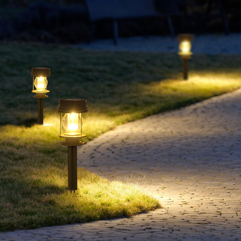 Retro Portable Waterproof Solar LED Outdoor Lights - Eco-Friendly & Durable Lighting Solution