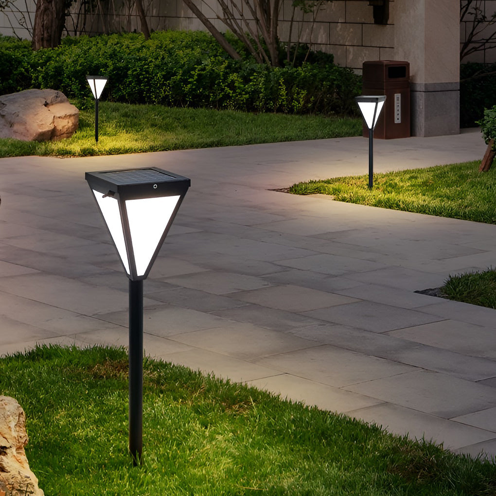 Sleek Solar LED 2.6W Waterproof Pathway Post Light - Outdoor Solar Lighting for Gardens and Walkways