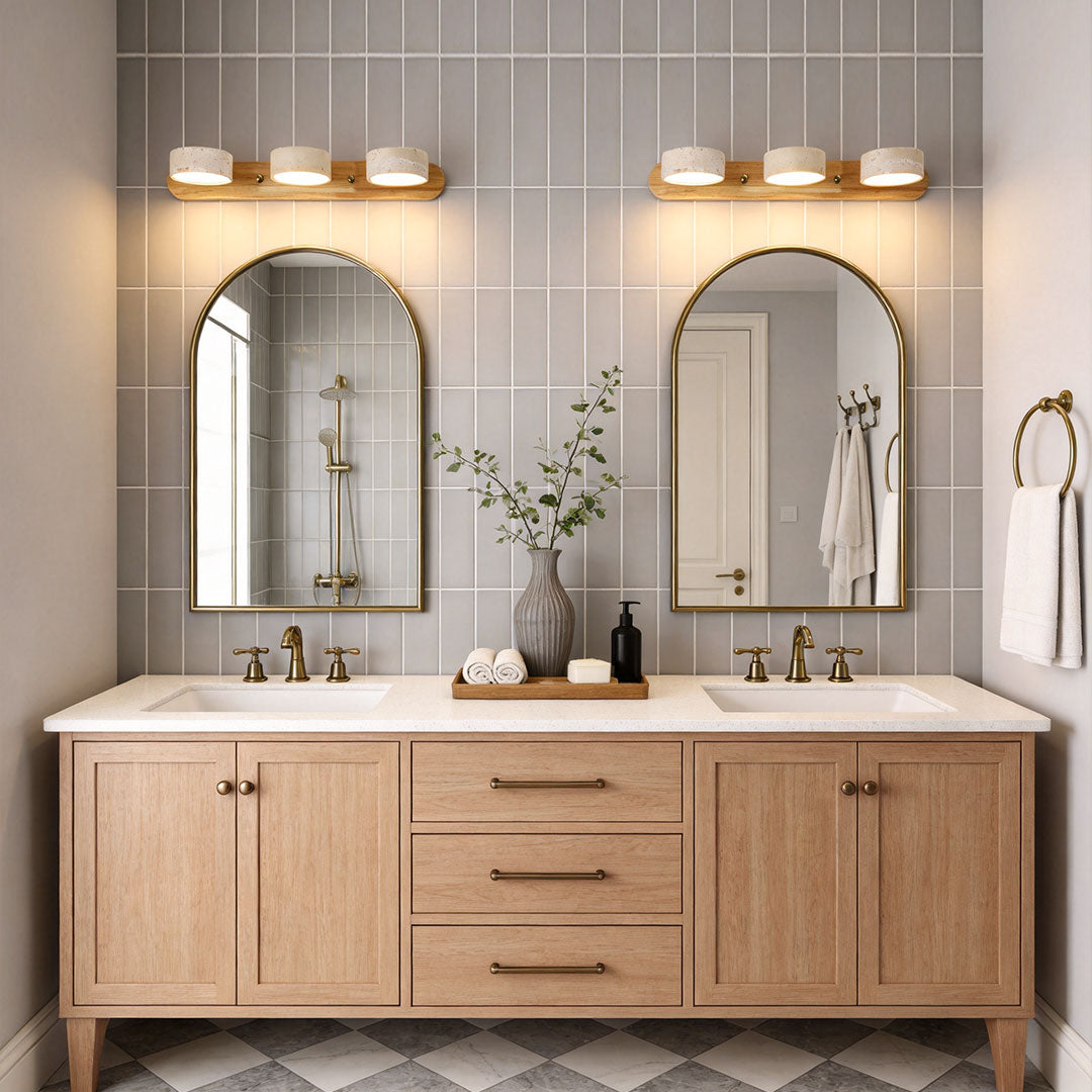 Vanity Bar Light Sconce Japanese Vintage Travertine LED Light, Wall Sconce Lighting, Bathroom Vanity Fixtures, Decorative LED Wall Lamp, Retro Japanese Home Decor, Rustic Travertine Lighting, Modern Vintage Wall Light, Energy Efficient LED Vanity Sconce,