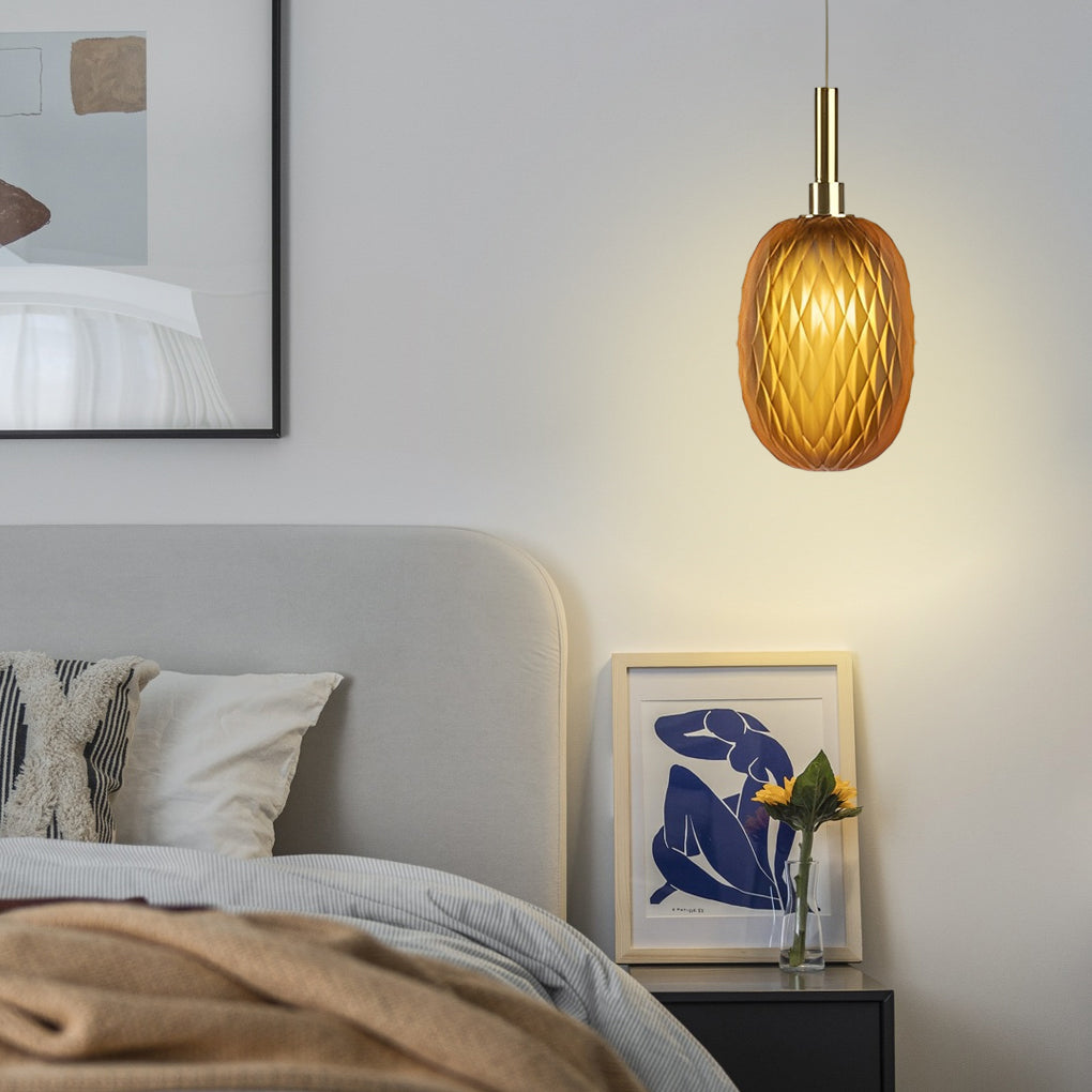 Small Glass Lantern Pendant Light - Luxury Iron Chandelier, Post-Modern Design