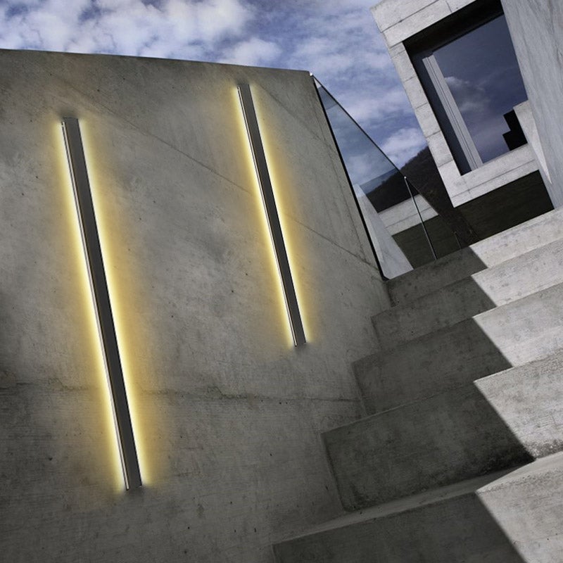 LED Linear Metal Waterproof Black Outdoor Wall Light