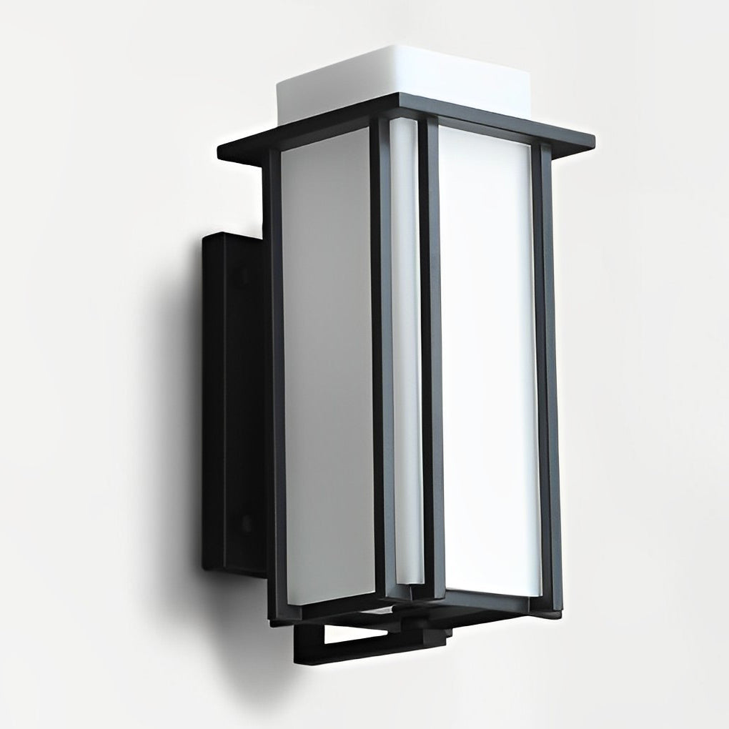 Square Waterproof LED Black Retro Outdoor Wall Lamp
