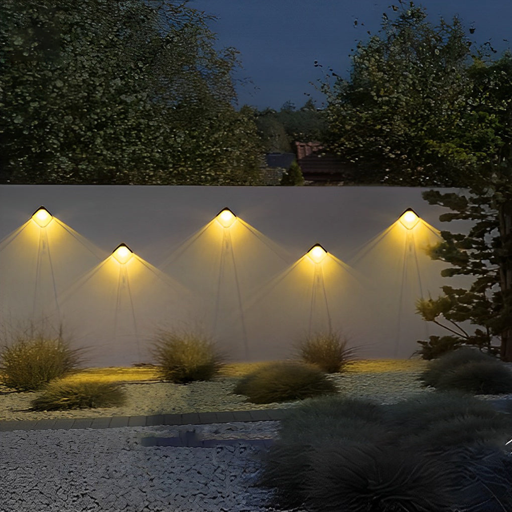 2Pcs Waterproof Solar LED Wall Washer Light - Multi-Color Outdoor Lighting