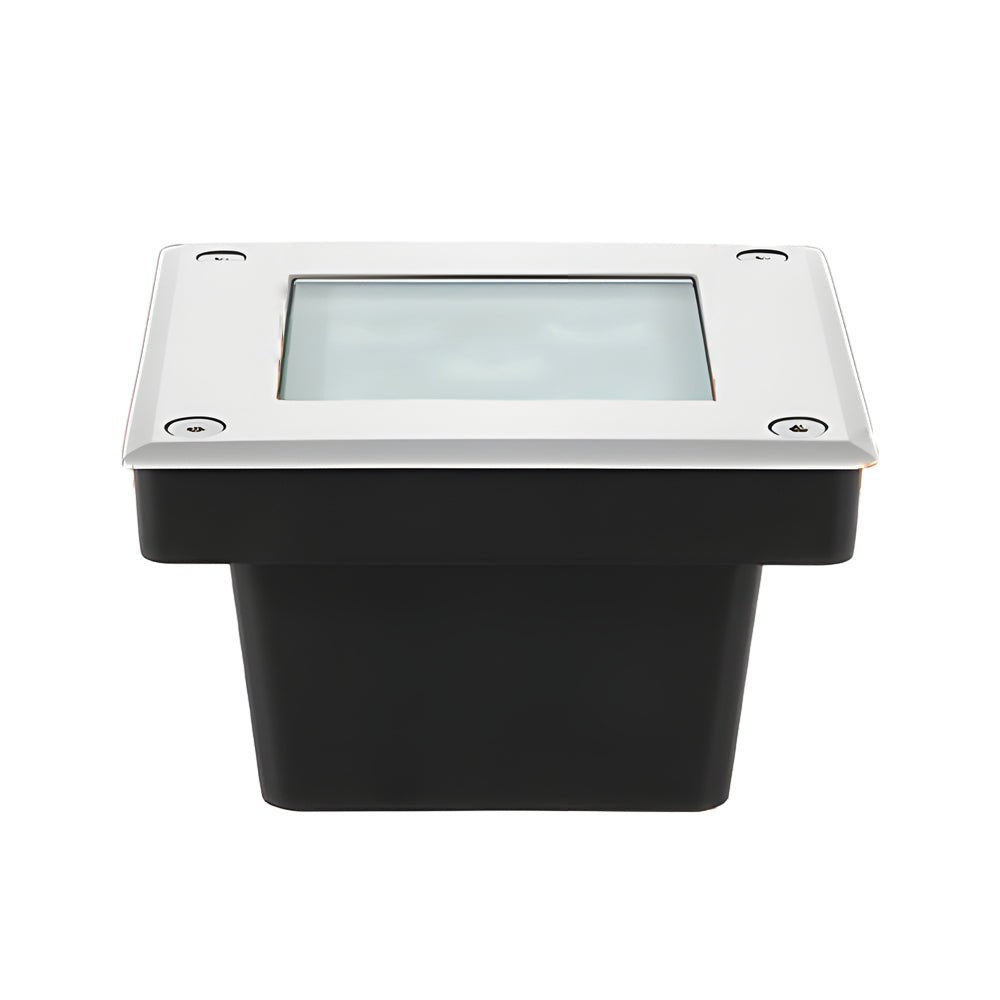 5-Light LED Square In-Ground Well Lights with Light Sensor for Pathway and Deck Lighting