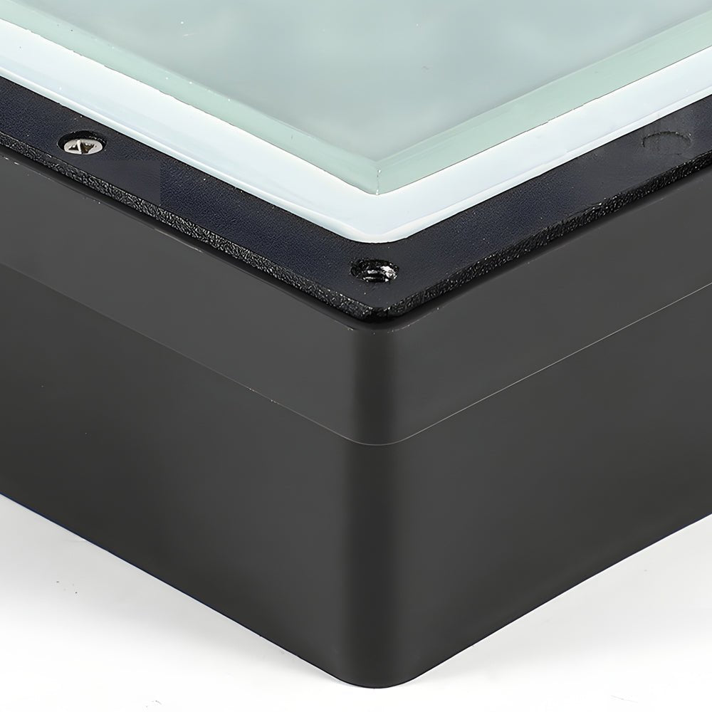 5-Light LED Square In-Ground Well Lights with Light Sensor for Pathway and Deck Lighting
