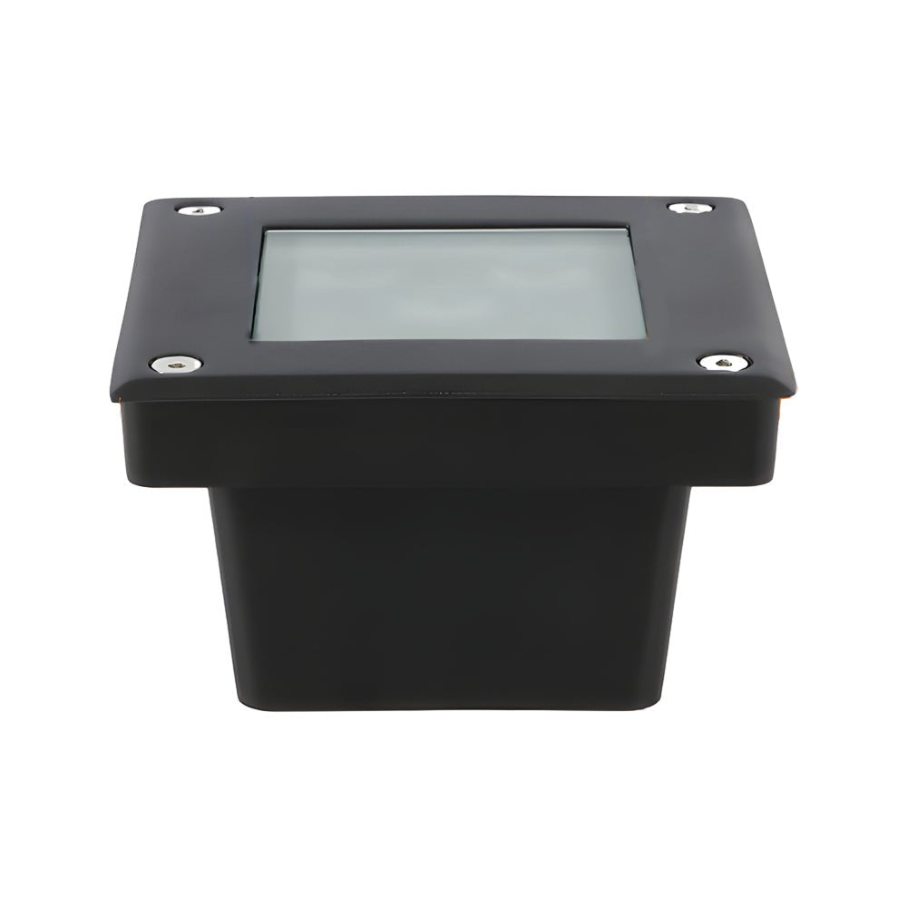 5-Light LED Square In-Ground Well Lights with Light Sensor for Pathway and Deck Lighting