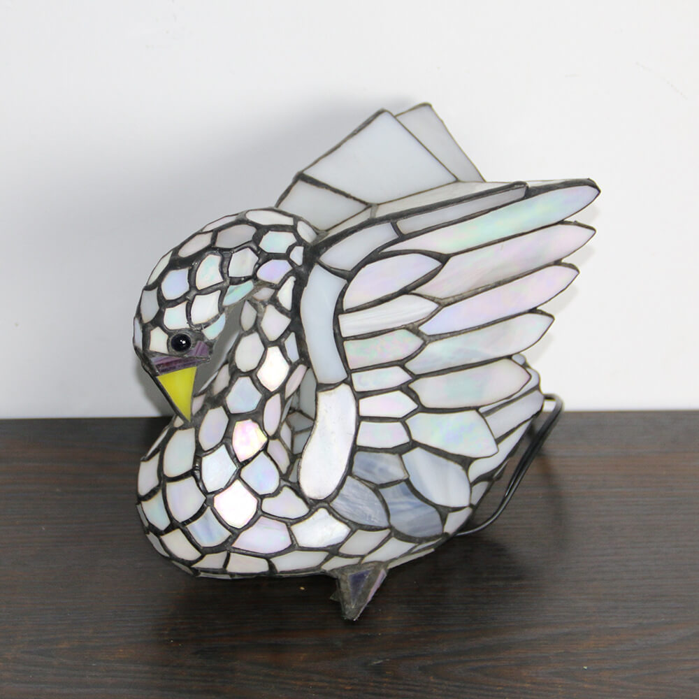 Tiffany Style Stained Glass Animal Table Lamp - Decorative 1-Light Illumination