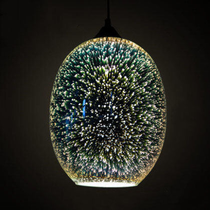 Modern 3D Stained Glass Fireworks Pendant Light - 1-Light Fixture Decor