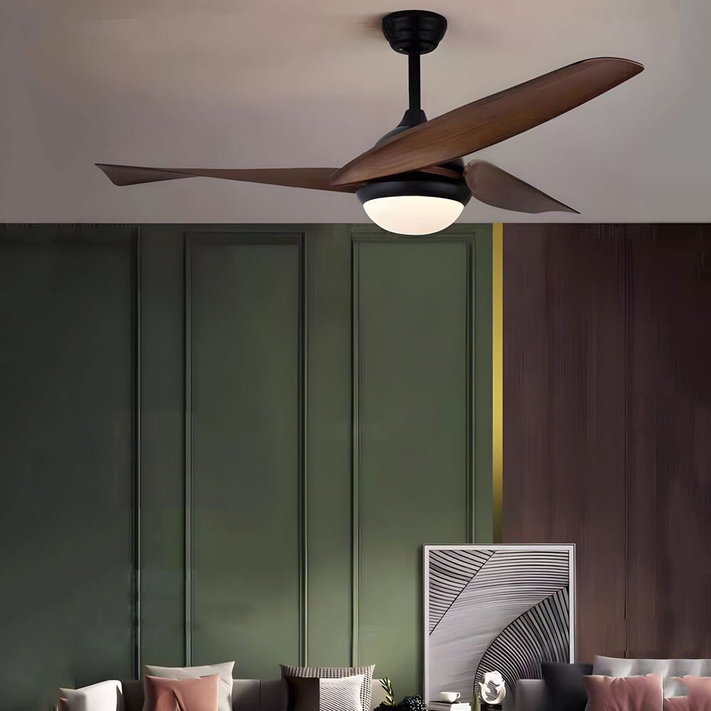 52-Inch 3-Blade LED Ceiling Fan with Light & Remote Control - 6-Speed Quiet Operation