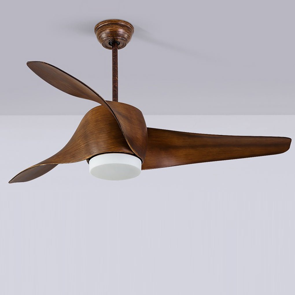 52-Inch Smart Dimming LED Ceiling Fan Light - Three-Color Adjustable Lighting, Modern Design, Energy Efficient