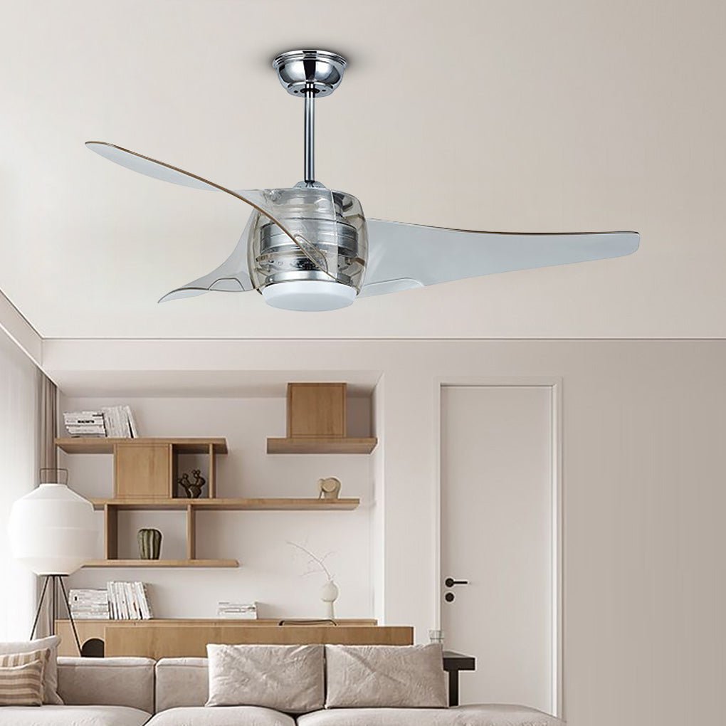 52" Minimalist LED Ceiling Fan Chandelier with Remote Control