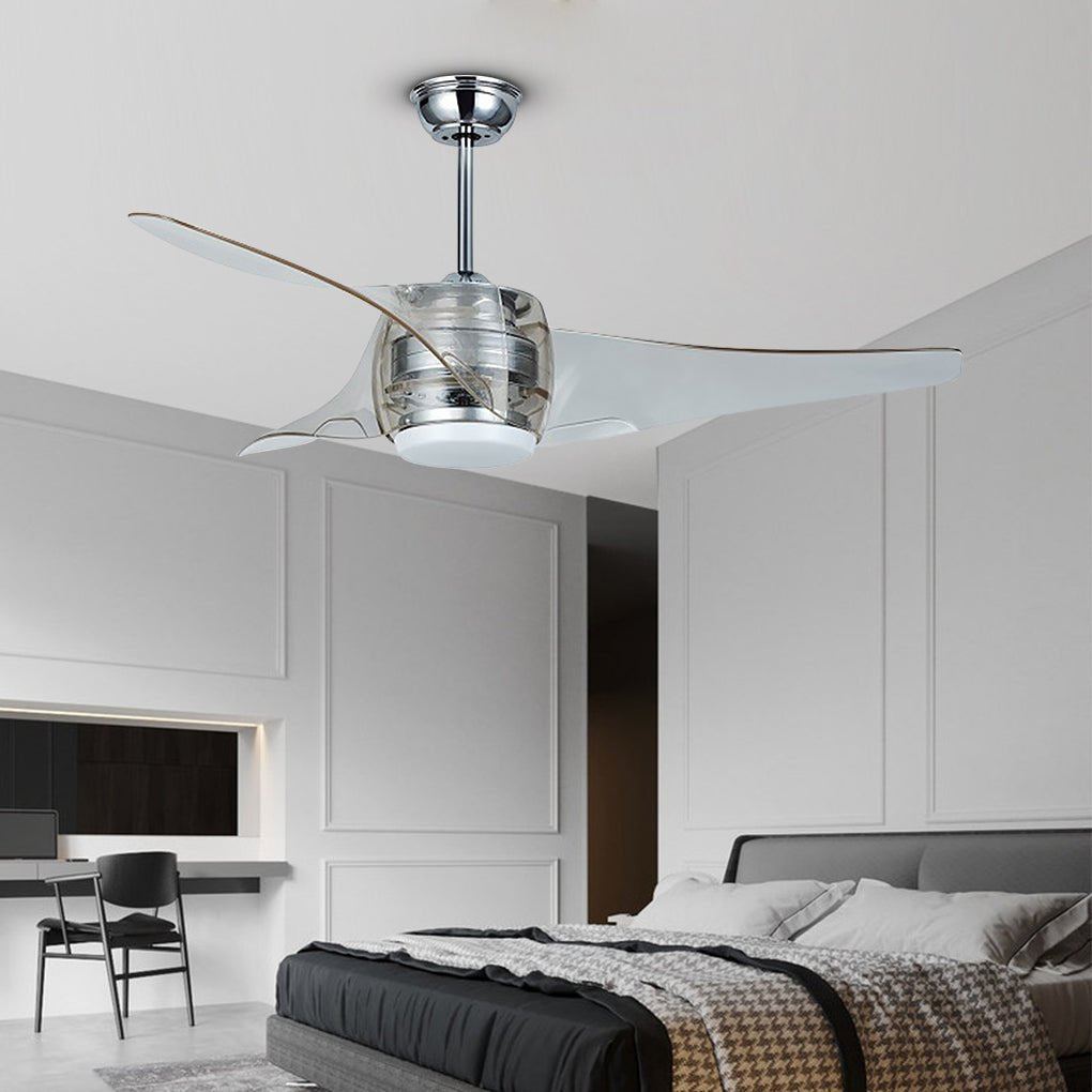 52" Minimalist LED Ceiling Fan Chandelier with Remote Control