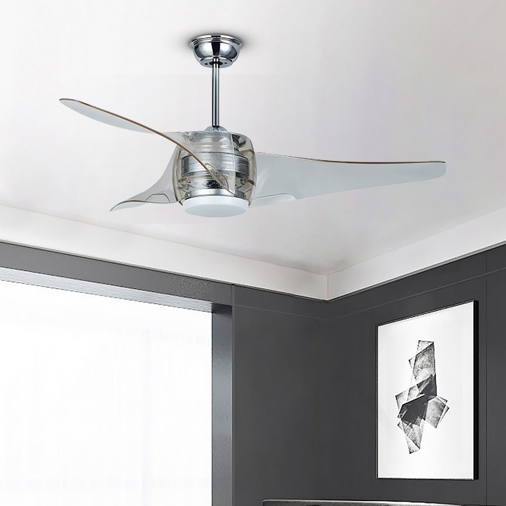 52" Minimalist LED Ceiling Fan Chandelier with Remote Control