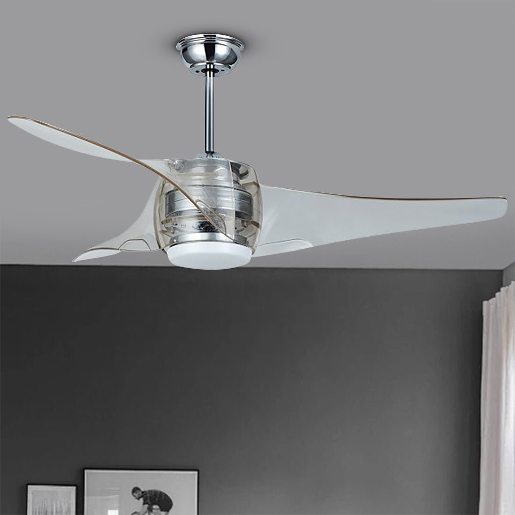 52" Minimalist LED Ceiling Fan Chandelier with Remote Control