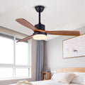 52" Nordic Minimalist Solid Wood LED Ceiling Fan Lamp for Living Room