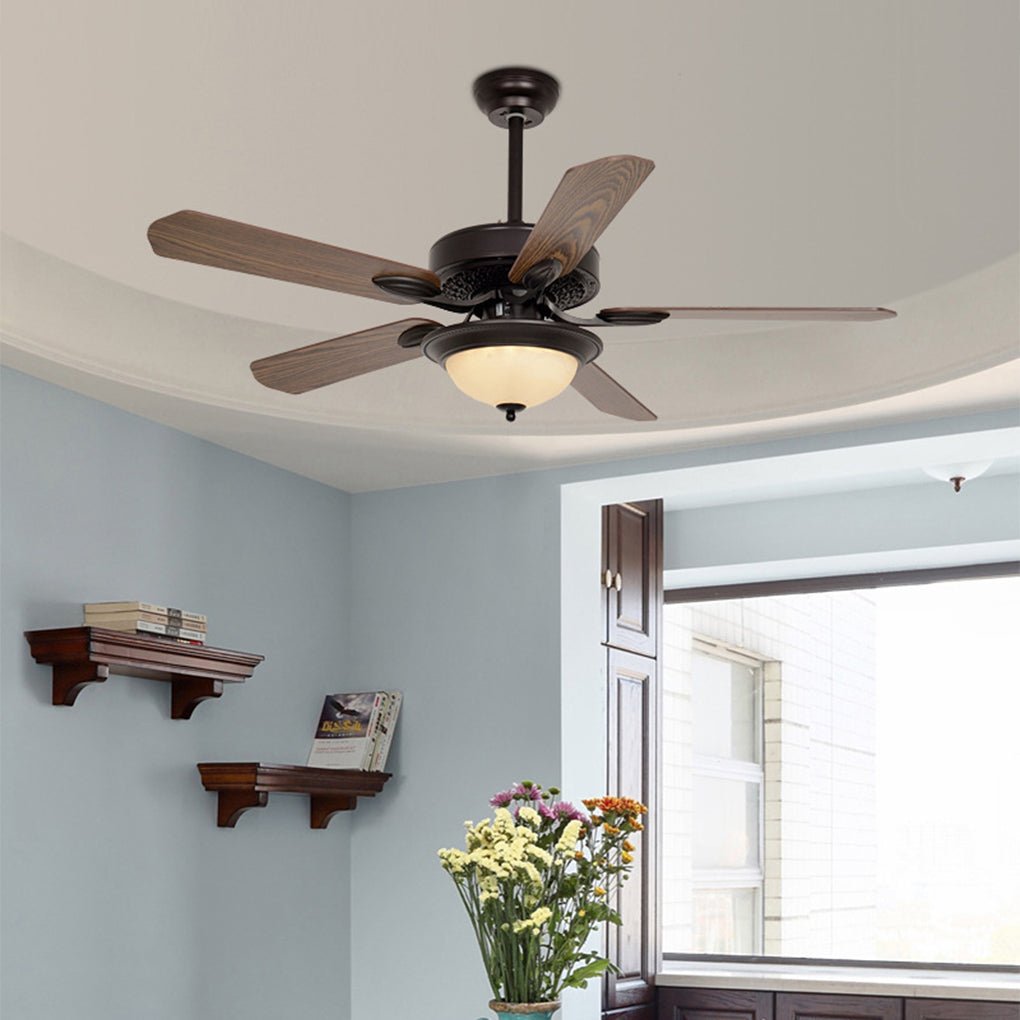 52-Inch Smart Mute Ceiling Fan Light with Remote Control and Timer