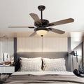 52-Inch Smart Mute Ceiling Fan Light with Remote Control and Timer