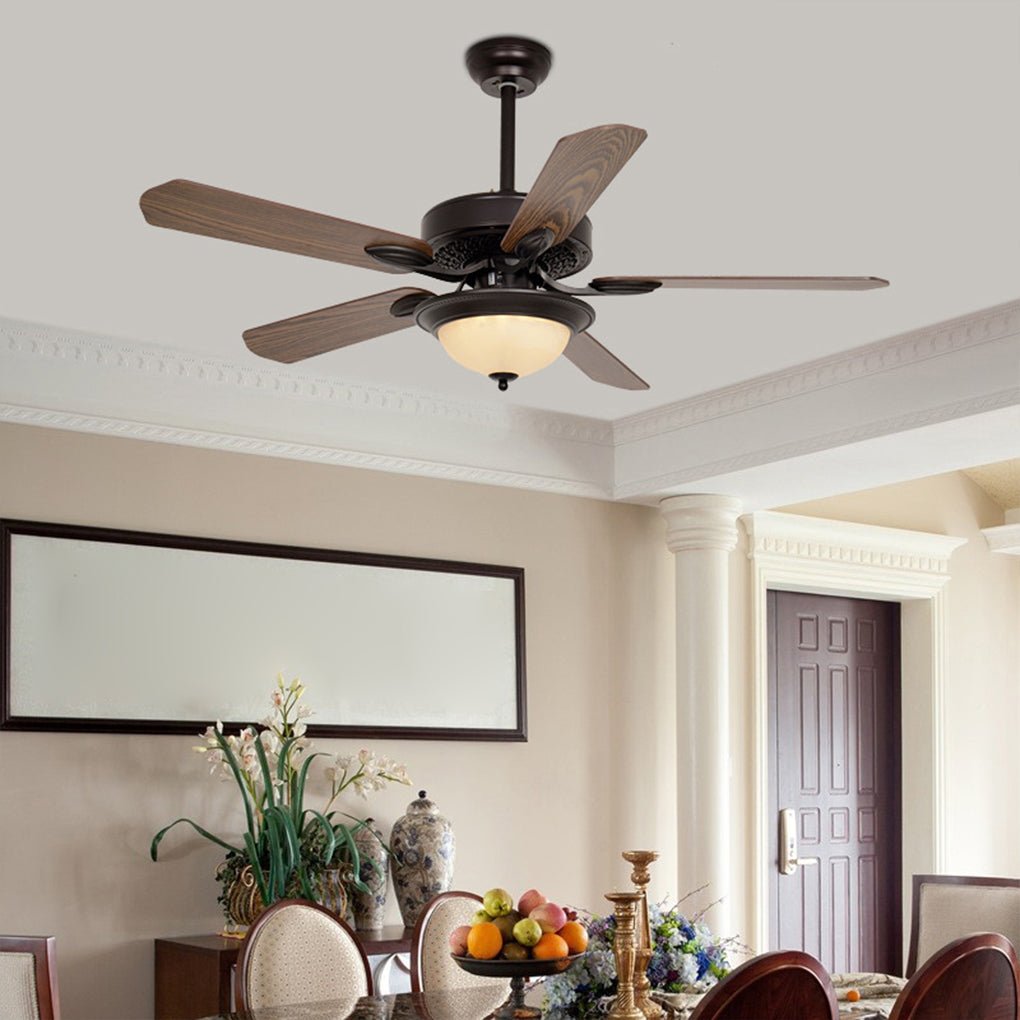52-Inch Smart Mute Ceiling Fan Light with Remote Control and Timer