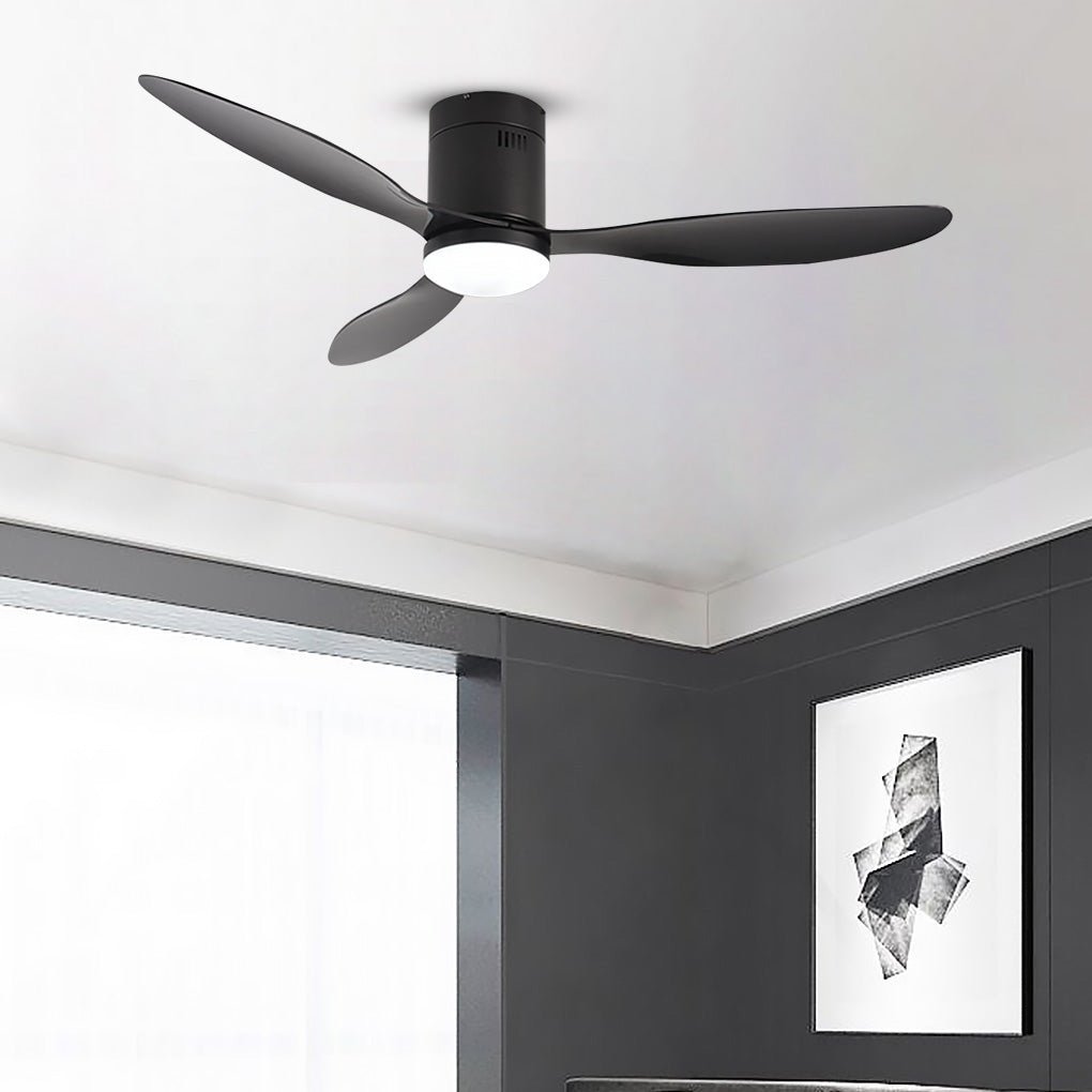 52-Inch LED Ceiling Fan Light with Remote - Three-Color Dimming, Variable Frequency, Modern Design