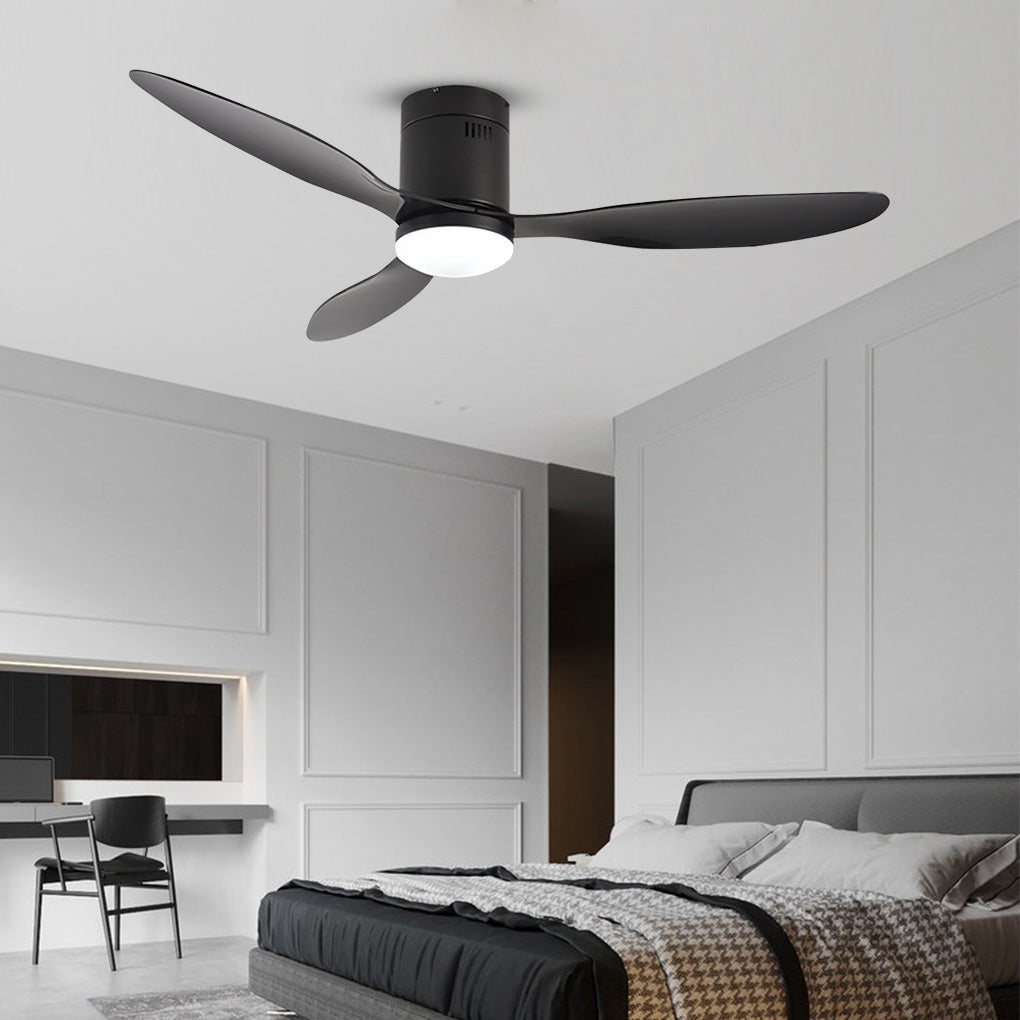 52-Inch LED Ceiling Fan Light with Remote - Three-Color Dimming, Variable Frequency, Modern Design