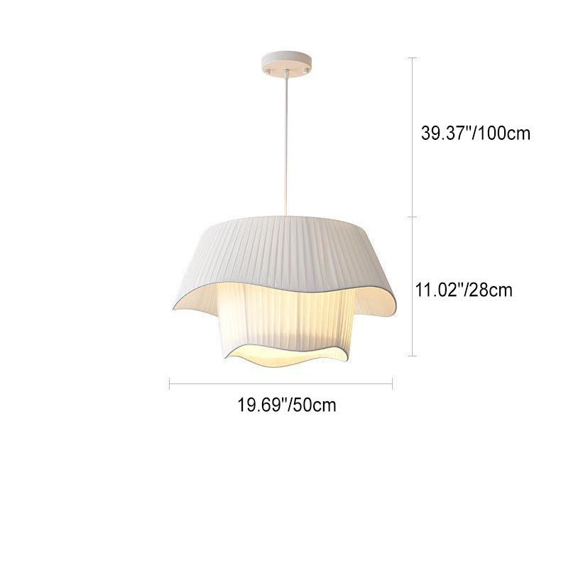Contemporary Scandinavian Round Iron Acrylic 4/5 Light Pendant for Living Room