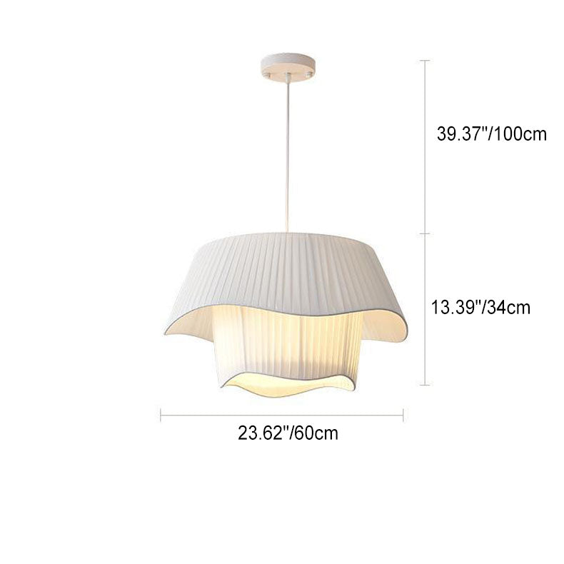 Contemporary Scandinavian Round Iron Acrylic 4/5 Light Pendant for Living Room