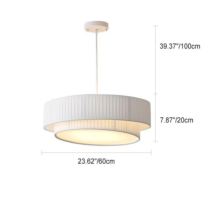 Contemporary Scandinavian Round Iron Acrylic 4/5 Light Pendant for Living Room