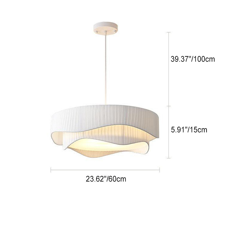 Contemporary Scandinavian Round Iron Acrylic 4/5 Light Pendant for Living Room