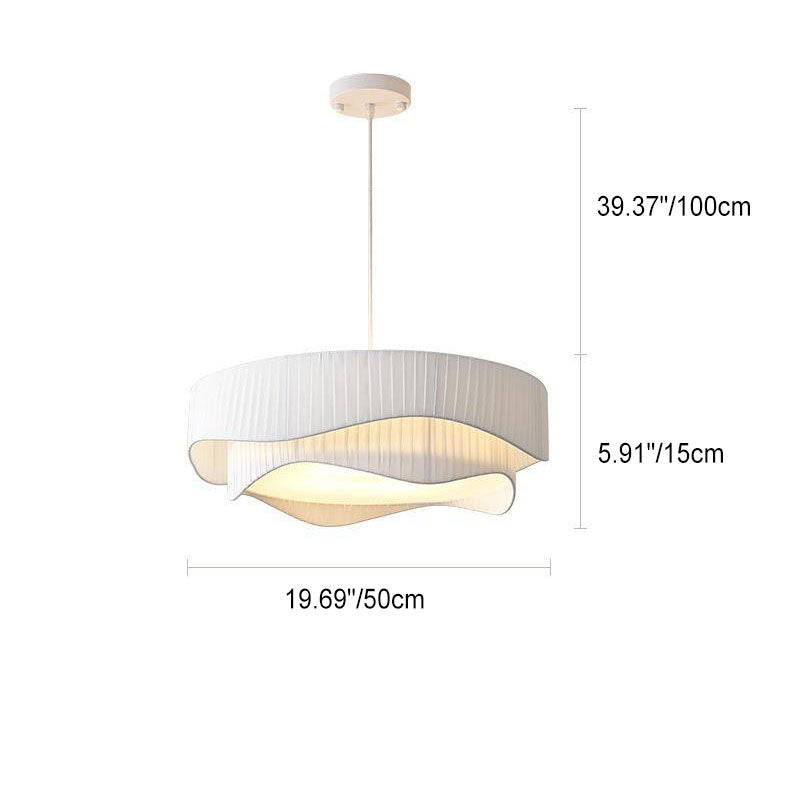 Contemporary Scandinavian Round Iron Acrylic 4/5 Light Pendant for Living Room
