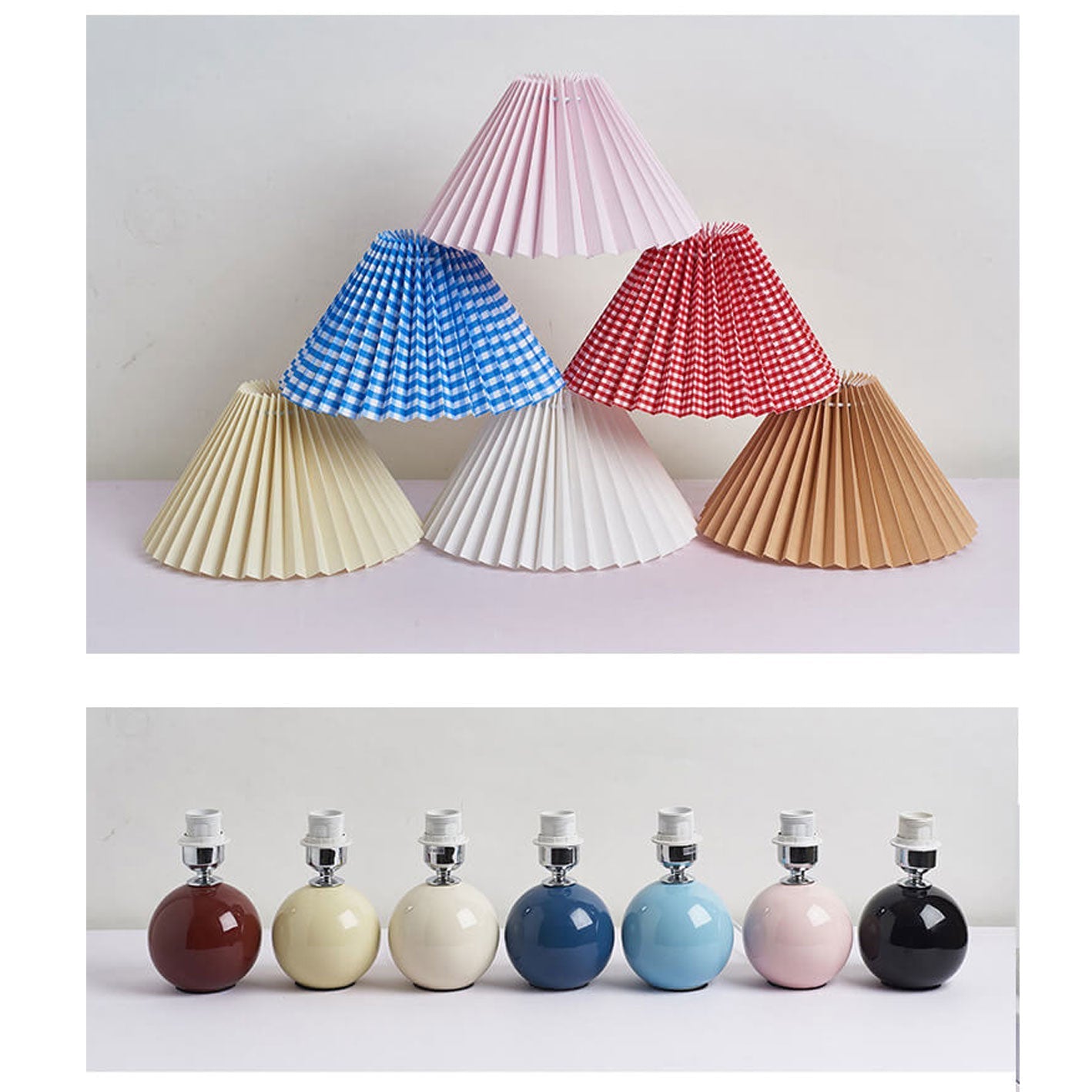 Nordic Minimalist Ceramic Pleated Table Lamp - 1-Light Modern Design, Elegant Home Lighting, Scandinavian Style