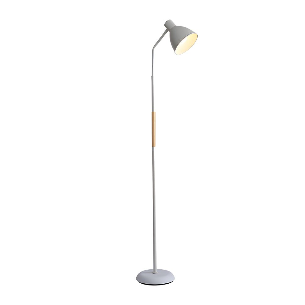 59-Inch Wood and Metal Arc LED Floor Lamp - Modern Task Lighting, Adjustable Height, Stylish Design, Energy Efficient Lamp