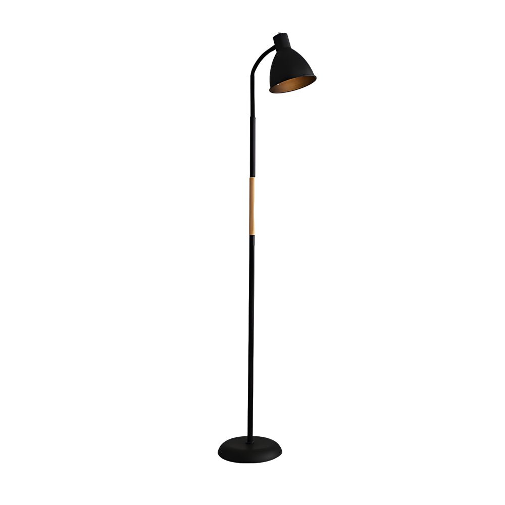 59-Inch Wood and Metal Arc LED Floor Lamp - Modern Task Lighting, Adjustable Height, Stylish Design, Energy Efficient Lamp