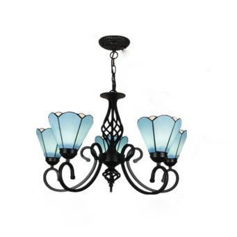 European Creative Tiffany Glass Chandelier - 3/5/6/8 Lights для дома, интерьера, освещения, стильный дизайн, уникальные светильники, ручная работа, декоративное освещение.